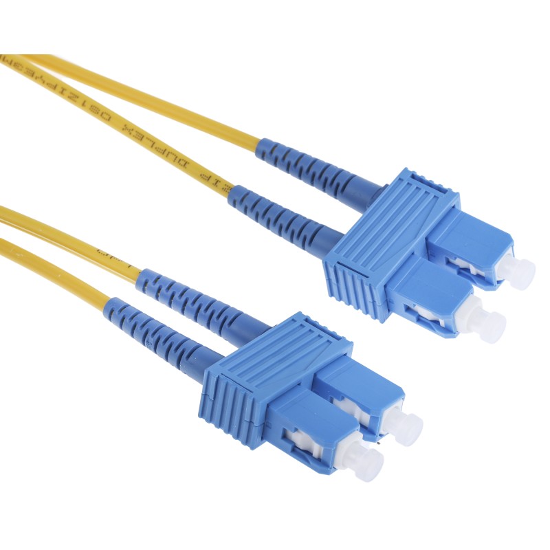 1 pcs - RS PRO SC to SC Duplex Single Mode OS1 Fibre Optic Cable, 9/125μm, Yellow, 1m
