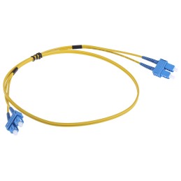 1 pcs - RS PRO SC to SC Duplex Single Mode OS1 Fibre Optic Cable, 9/125μm, Yellow, 1m
