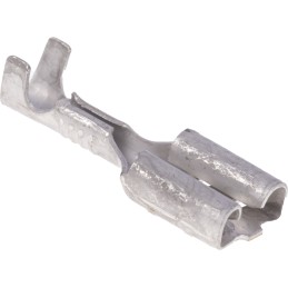 500 pcs - TE Connectivity FASTON .250 Uninsulated Female Spade Connector, Receptacle, 6.35 x 0.81mm Tab Size, 0.3mm² to 0.8mm²