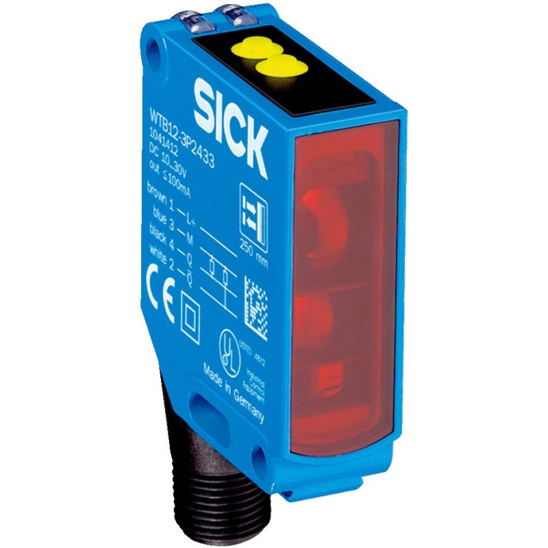 1 pcs - Sick Background Suppression Photoelectric Sensor, Block Sensor, 20 mm - 600 mm Detection Range