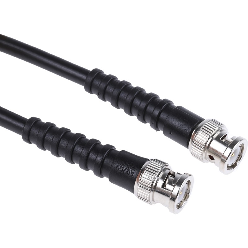 1 pcs - RS PRO Male BNC to Male BNC Coaxial Cable, 500mm, RG59 Coaxial, Terminated
