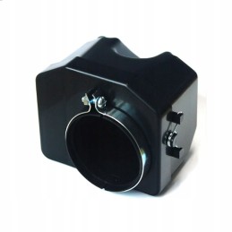 Noise can, air filter housing, set, Romet, black motorbike