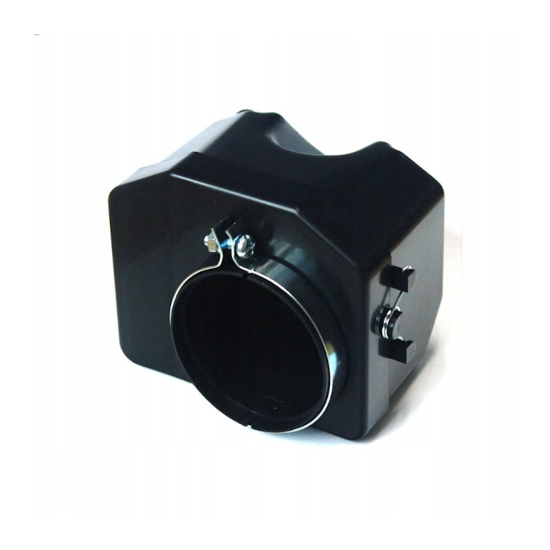Noise can, air filter housing, set, Romet, black motorbike