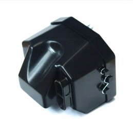 Noise can, air filter housing, set, Romet, black motorbike