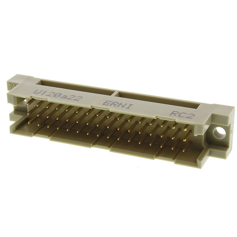 1 pcs - ERNI ERNIPRESS 48 Way 2.54mm Pitch, Type R/2 Class C2, 3 Row, Straight DIN 41612 Connector, Plug