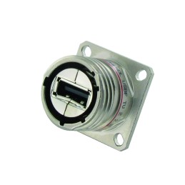 1 pcs - Amphenol Socapex Straight, Hole Mount, Socket Type A 2.0 IP68 USB Connector