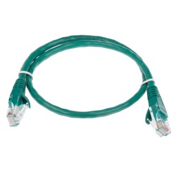 1 pcs - RS PRO Cat5e Male RJ45 to Male RJ45 Ethernet Cable, U/UTP, Green PVC Sheath, 0.5m