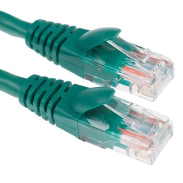1 pcs - RS PRO Cat5e Male RJ45 to Male RJ45 Ethernet Cable, U/UTP, Green PVC Sheath, 0.5m