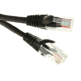 1 pcs - RS PRO Cat5e Male RJ45 to Male RJ45 Ethernet Cable, U/UTP, Black LSZH Sheath, 0.5m