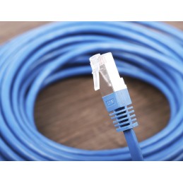 1 pcs - RS PRO Cat6 Male RJ45 to Male RJ45 Ethernet Cable, S/FTP, Blue PVC Sheath, 10m