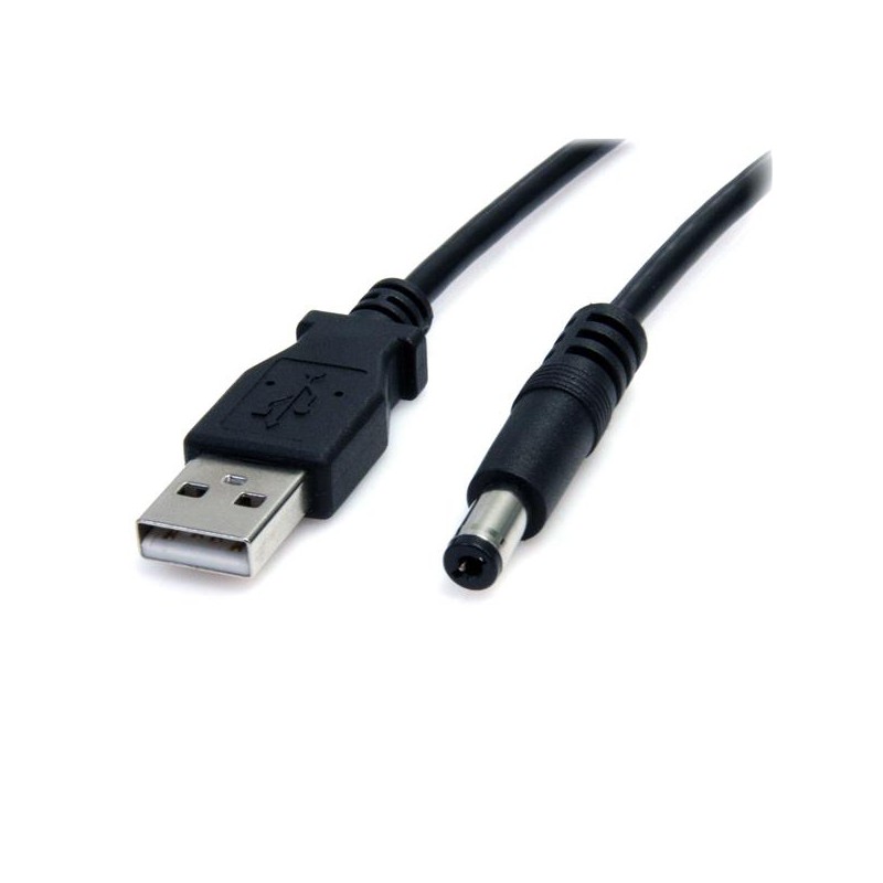 1 pcs - StarTech.com USB 2.0 Cable, Male USB A to Male 2.1mm DC Power Cable, 0.9m