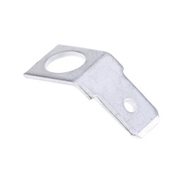 100 pcs - RS PRO Silver Uninsulated Male Spade Connector, PCB Tab, 0.8 x 6.4mm Tab Size