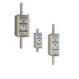 3 pcs - Mersen 80A NH Fuse, NH 000, 400V ac