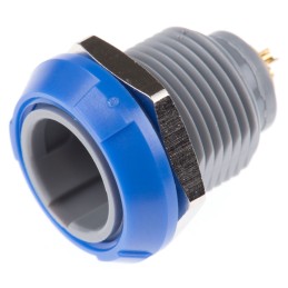 1 pcs - Lemo Circular Connector, 2 Contacts, Panel Mount, Socket, Female, IP50, Redel P Series