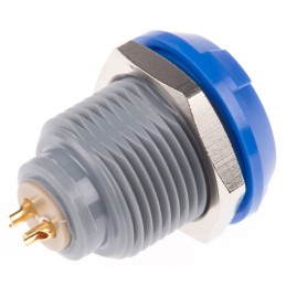 1 pcs - Lemo Circular Connector, 2 Contacts, Panel Mount, Socket, Female, IP50, Redel P Series