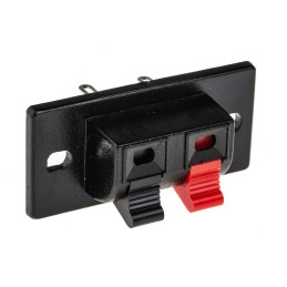 1 pcs - RS PRO Panel Mount Speaker Terminal Socket, 2 Way, 3A, Quick Connect Termination