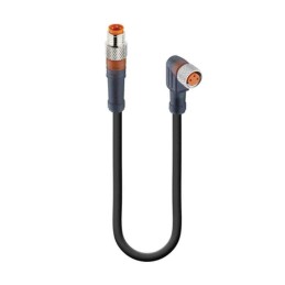 1 pcs - Lumberg Automation Straight Male 3 way M8 to Right Angle Female 3 way M8 Sensor Actuator Cable, 2m