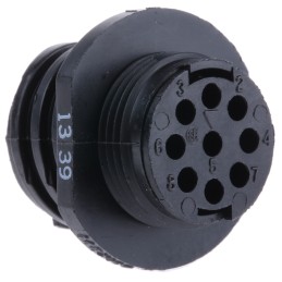 1 pcs - TE Connectivity Circular Connector, 9 Contacts, Cable Mount, Socket, Male, CPC Series 2 Series
