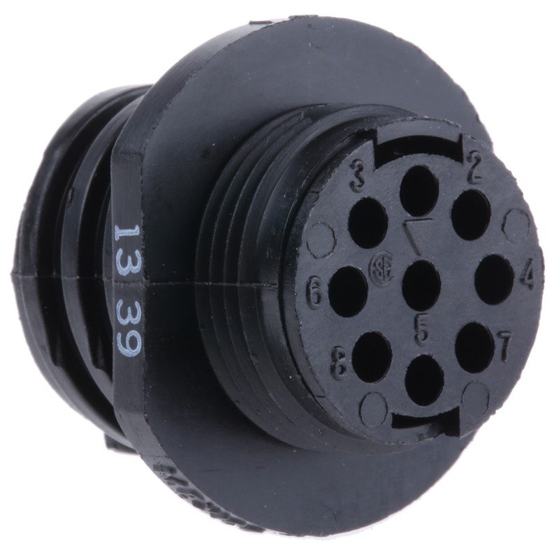1 pcs - TE Connectivity Circular Connector, 9 Contacts, Cable Mount, Socket, Male, CPC Series 2 Series