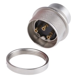 1 pcs - Lumberg, SFV 3 Pole M16 Din Plug, DIN EN 60529, 5A, 250 V ac IP40, Male, Panel Mount