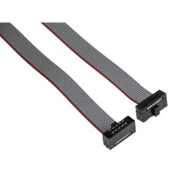 1 pcs - Samtec FFSD Series Flat Ribbon Cable, 10-Way, 1.27mm Pitch, 304.8mm Length, Tiger Eye IDC to Tiger Eye IDC