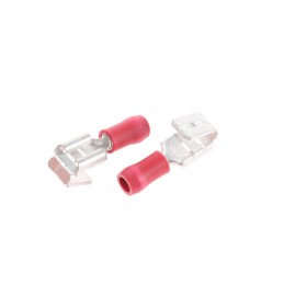 500 pcs - JST FVDDFM Red Insulated Female Spade Connector, Piggyback Terminal, 6.3 x 0.8mm Tab Size, 0.25mm² to 1.65mm²