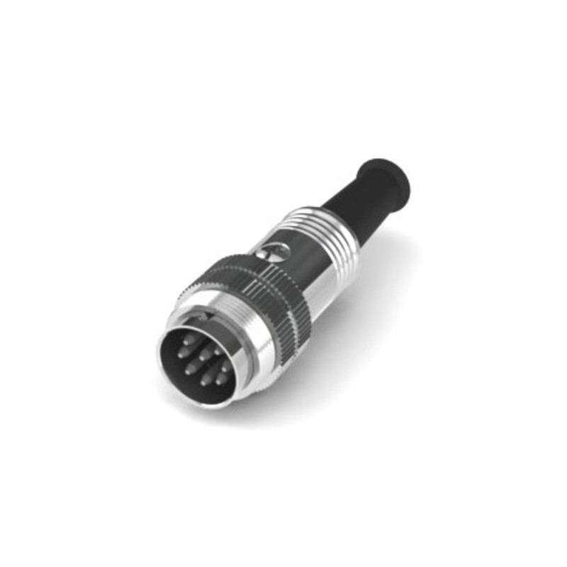 1 pcs - RS PRO 8 Pole M16 Din, 4A, 100 V IP40, Screw Lock, Male, Cable Mount