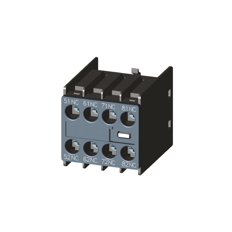 1 pcs - Siemens Auxiliary Contact, 4 Contact, 1NC + 3NO, Snap-On, Sirius Innovation