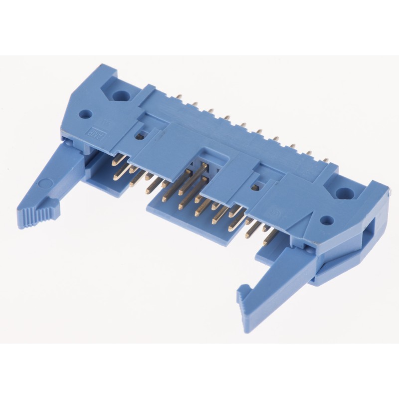 36 pcs - TE Connectivity AMP-LATCH Series Straight Through Hole PCB Header, 20 Contact(s), 2.54mm Pitch, 2 Row(s), Shrouded