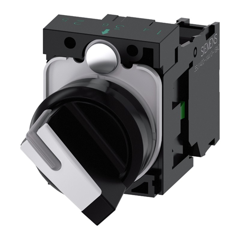 1 pcs - Siemens Selector Switch - (SPST) 22.3mm Cutout Diameter 2 Positions