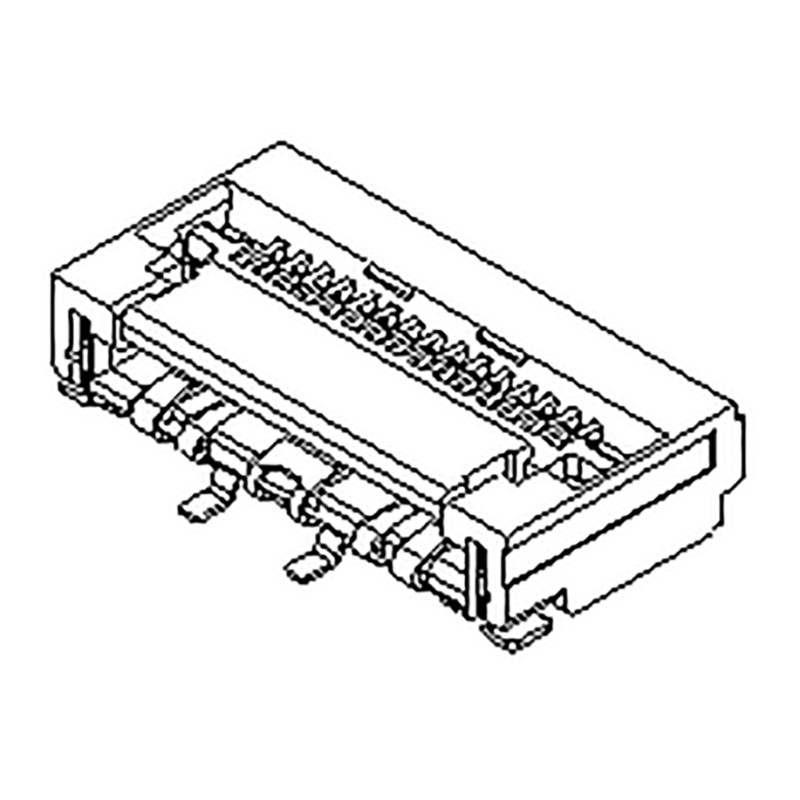 5 pcs - Molex, 502244 0.5mm Pitch 24 Way Right Angle Female FPC Connector, ZIF