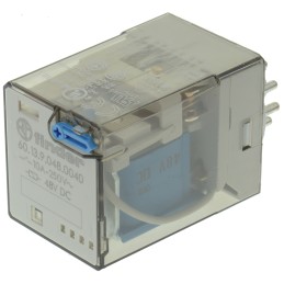 1 pcs - Finder Plug In Power Relay, 48V dc Coil, 10A Switching Current, 3PDT
