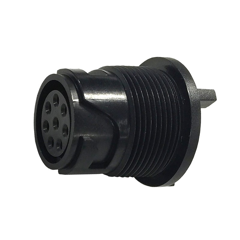 1 pcs - Bulgin Circular Connector, 8 Contacts, Rear Mount, Miniature Connector, Socket, Male, IP66, IP68, IP69K, Buccaneer 4000