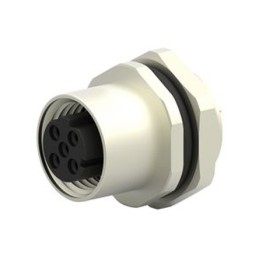 1 pcs - TE Connectivity Circular Connector, 5 Contacts, Rear Mount, M12 Connector, Plug, Female, IP67, M12 Series