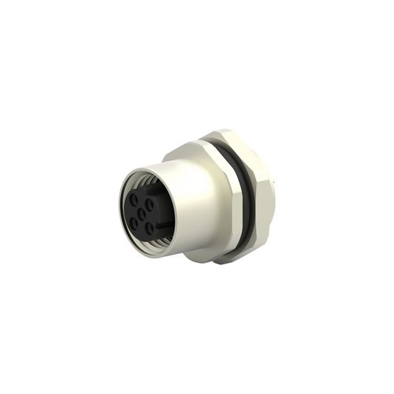 1 pcs - TE Connectivity Circular Connector, 5 Contacts, Rear Mount, M12 Connector, Plug, Female, IP67, M12 Series