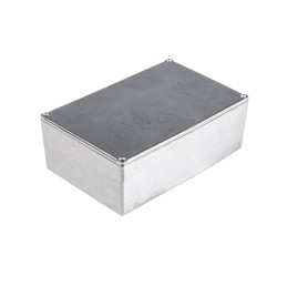 1 pcs - RS PRO Silver Die Cast Aluminium Enclosure, IP54, Silver Lid, 109.4 x 82 x 44.3mm