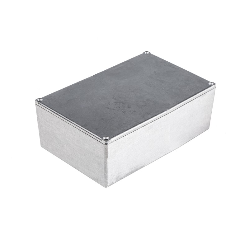 1 pcs - RS PRO Silver Die Cast Aluminium Enclosure, IP54, Silver Lid, 109.4 x 82 x 44.3mm