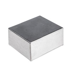 1 pcs - RS PRO Silver Die Cast Aluminium Enclosure, IP54, Silver Lid, 109.4 x 82 x 44.3mm