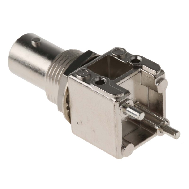 1 pcs - RS PRO, jack PCB Mount BNC Connector, 50Ω, Through Hole Termination, Straight Body