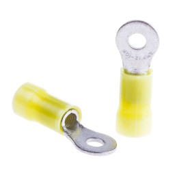 500 pcs - TE Connectivity, PLASTI-GRIP Insulated Ring Terminal, M3.5 Stud Size, 3mm² to 6mm² Wire Size, Yellow