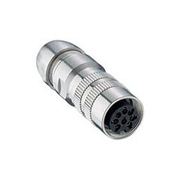 1 pcs - Lumberg Circular Connector, 8 Contacts, Cable Mount, M16 Connector, Socket, Female, IP68, 03 Series