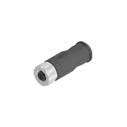 1 pcs - CONEC Circular Connector, 4 Contacts, Screw, M12 Connector, Plug, Female, IP67, 43 Series