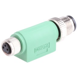 1 pcs - Phoenix Contact 3 Pole M12 Plug to 3 Pole M8 Socket Adapter