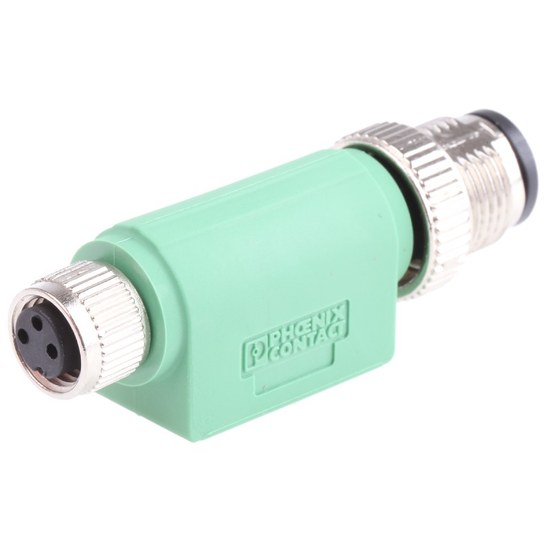 1 pcs - Phoenix Contact 3 Pole M12 Plug to 3 Pole M8 Socket Adapter