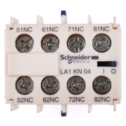 1 pcs - Schneider Electric Auxiliary Contact, 4 Contact, 4NC, Front Mount