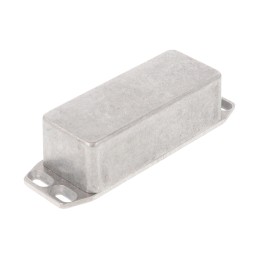 1 pcs - Hammond 1590 Series Natural Die Cast Aluminium Enclosure, IP54, Flanged, Natural Lid, 92.5 x 38.5 x 27mm