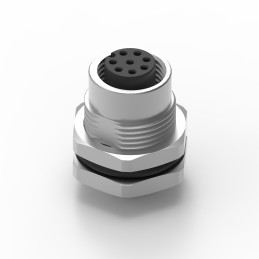 40 pcs - Wurth Elektronik Circular Connector, 8 Contacts, Panel Mount, M12 Connector, Socket, Female, IP68, WR-CIRC Series