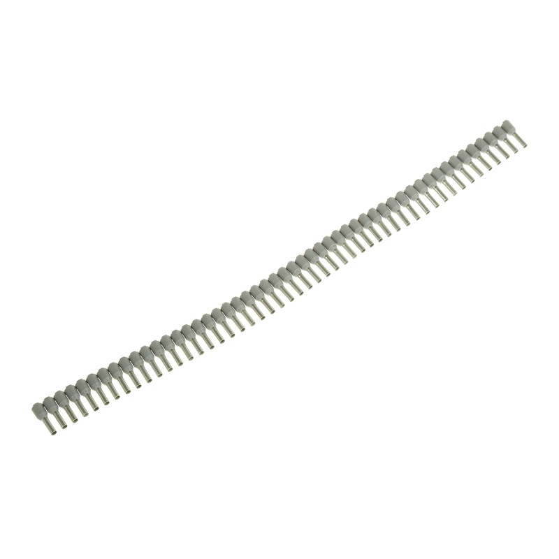 500 pcs - Weidmuller Insulated Crimp Bootlace Ferrule, 8mm Pin Length, 2.2mm Pin Diameter, 2.5mm² Wire Size, Grey