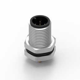 40 pcs - Wurth Elektronik Circular Connector, 5 Contacts, Panel Mount, M12 Connector, Plug, Male, IP68, WR-CIRC Series