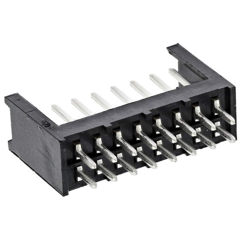 500 pcs - TE Connectivity AMPMODU MOD II Series Straight Through Hole PCB Header, 16 Contact(s), 2.54mm Pitch, 2 Row(s), Shroude